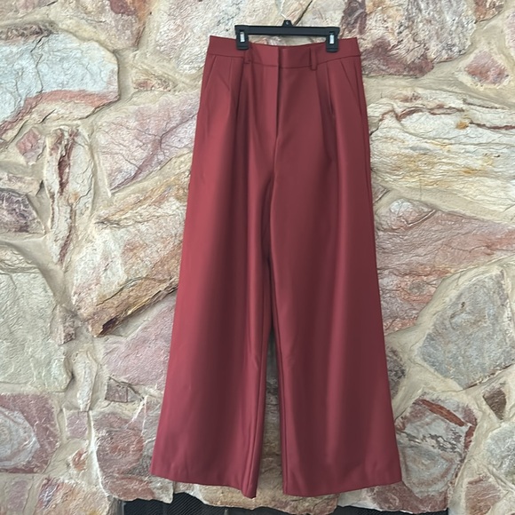 Commense Solid Wide-Leg Pants Without Belt - Picture 4 of 7